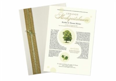 Hochzeitsbaum Urkunde "Premium"