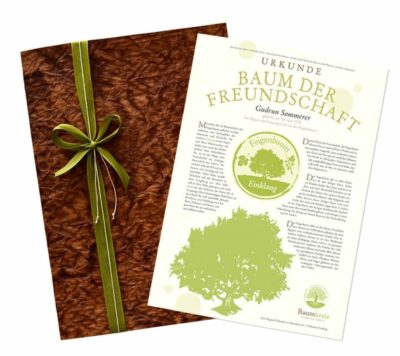 Urkunde "Baum der Freundschaft