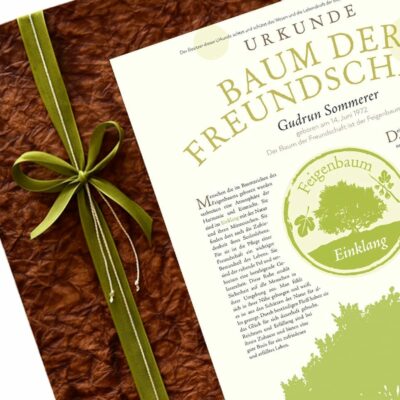 Urkunde "Baum der Freundschaft