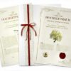 Hochzeitsbaum Urkunde "Elegance" mit Arabeske-Mappe und Geschenkschleife