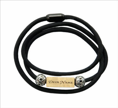lebensbaum armband linde schwarz 3er 1