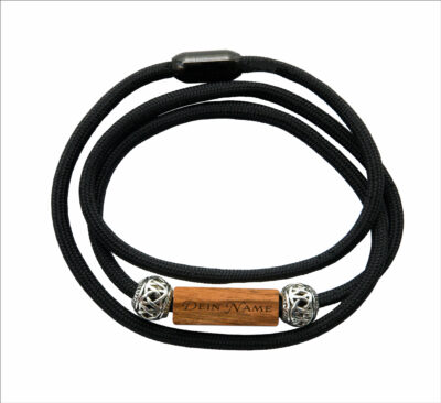 lebensbaum armband nussbaum schwarz 3er 1