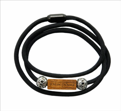 lebensbaum armband ulme schwarz 3er 1