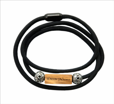 lebensbaum armband weide schwarz 3er 1